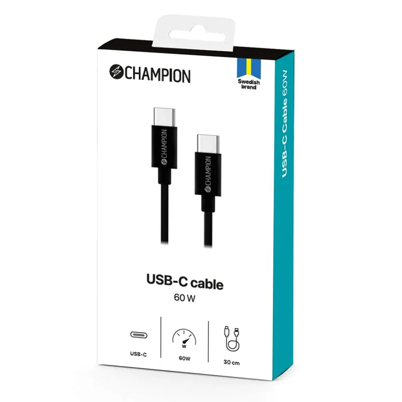 Bild 2 för USB-C Kabel 30cm Svart