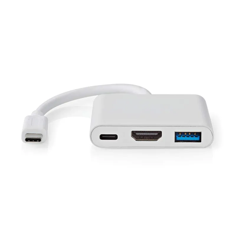 Bild 2 för USB Multi-Port Adapter, USB-C till HDMI / USB-A / USB-C, 0.1m - Vit