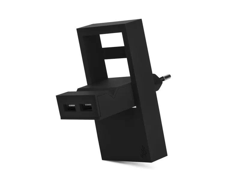 Alternativ bild 0 för Usbepower ROCK dubbel USB-laddare - 2-i-1 fickladdare