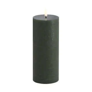 Produktfoto för Uyuni Lighting LED Blockljus 7,8x20 cm Rustik Olivgrön