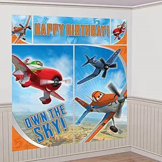 Produktfoto för Väggdekoration Flygplan / Planes 5 delar