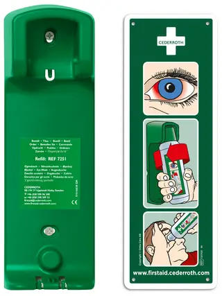 Produktfoto för VÄGGHÅLLARE T ÖGONSKÖLJFLASKA CEDERROTH 500ML | Beijerbygg Byggmaterial