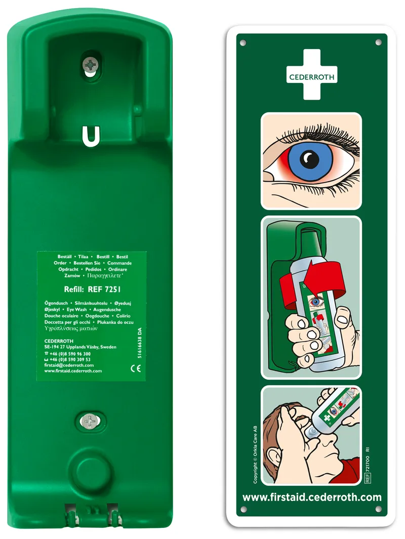 Alternativ bild 0 för VÄGGHÅLLARE T ÖGONSKÖLJFLASKA CEDERROTH 500ML | Beijerbygg Byggmaterial