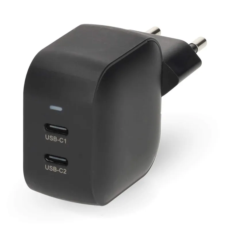 Bild 1 för Väggladdare | 35 W | GaN | PD3.0 | Snabbladdningsfunktion | 1,75 / 2,33 / 2,92 / 3,0 A | Antal utgångar: 2 | 2x USB-C™ | Automat