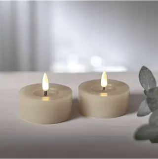 Produktfoto för Värmeljus Flamme Beige 2-pack