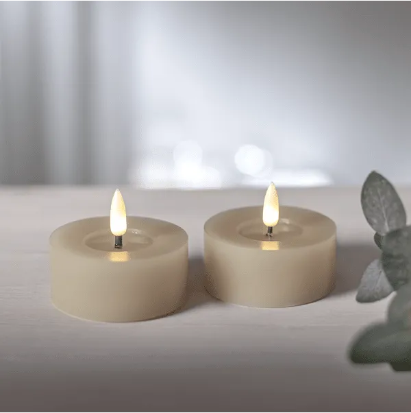Bild 1 för Värmeljus Flamme Beige 2-pack