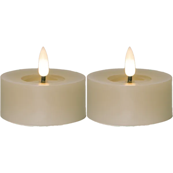 Bild 2 för Värmeljus Flamme Beige 2-pack