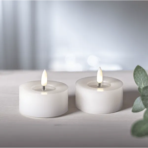 Bild 1 för Värmeljus Flamme Vit 2-pack