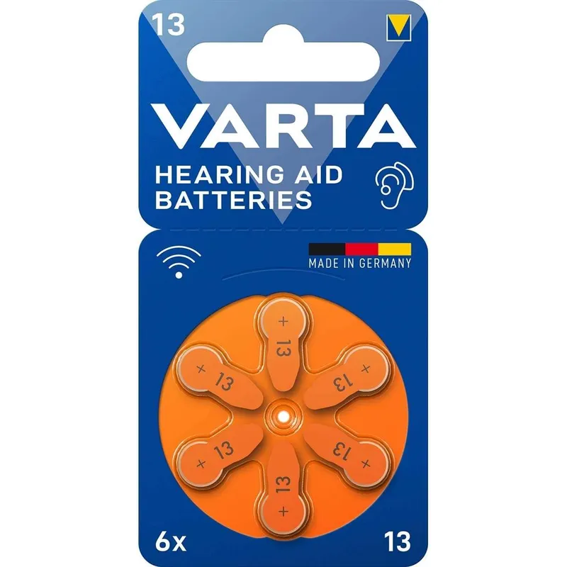 Bild 2 för Varta 24606 101 416, Engångsbatteri, Zink-luft, 1,45 V, 6 styck, Orange, 5,35 mm