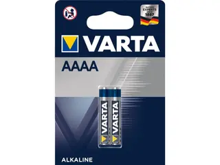 Produktfoto för Varta 2x AAAA, Single-use battery, AAAA, Alkalisk, 1,5 V, 2 styck, Blå, Vit
