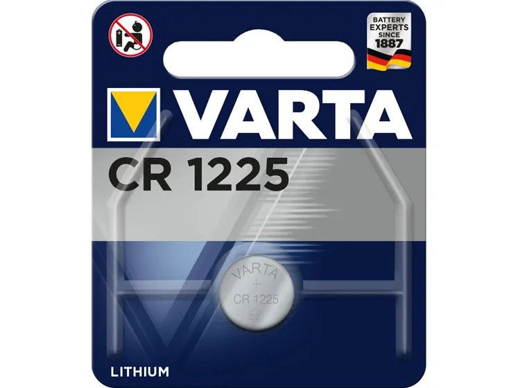 Alternativ bild 0 för Varta CR1225, Engångsbatteri, CR1225, Litium, 3 V, 1 styck, 48 mAh