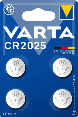 Produktfoto för VARTA CR2025 Lithium Coin 4 Pack