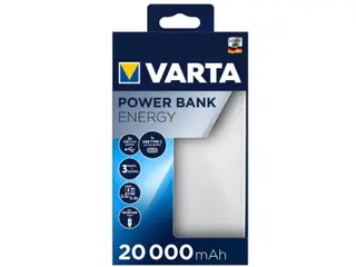 Produktfoto för Varta Energy - Strömförsörjningsbank - 20000 mAh - 74 Wh - 15 Watt - 3 utdatakontakter (2 x USB, USB-C)