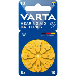 Produktfoto för VARTA hörapparatbatterier 10, 8-pack