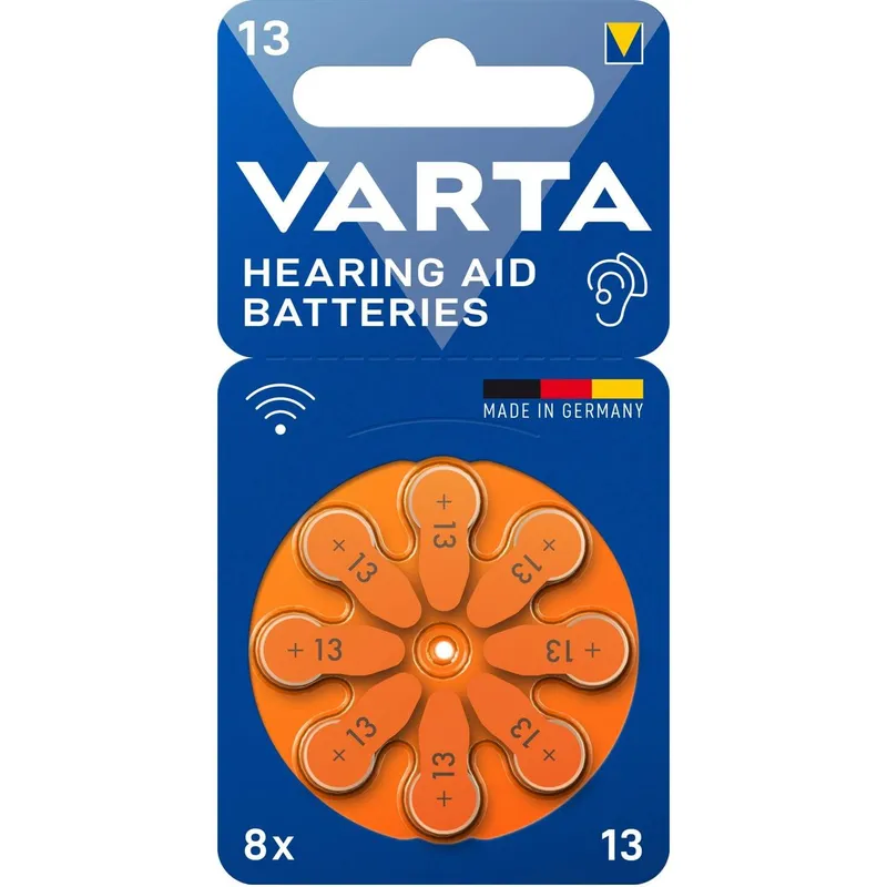 Bild 1 för VARTA hörapparatbatterier 13, 8-pack