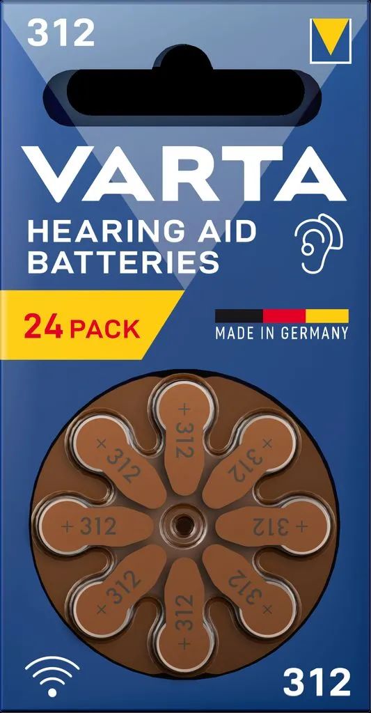 Alternativ bild 0 för VARTA hörapparatbatterier 312, 24-pack