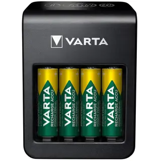 Produktfoto för Varta LCD Plug Charger+ - 4 h batteriladdare/strömadapter - (för 4xAA/AAA, 1x9V) 4 x AA-typ - NiMH - 2100 mAh (USB)