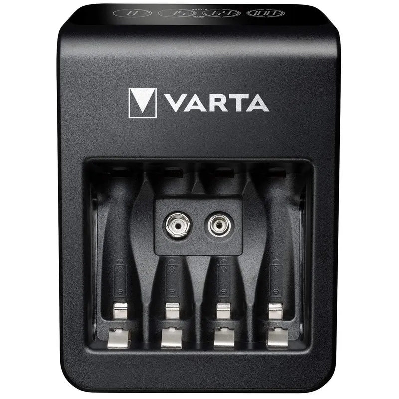 Bild 2 för Varta LCD Plug Charger+ - 4 h batteriladdare/strömadapter - (för 4xAA/AAA, 1x9V) 4 x AA-typ - NiMH - 2100 mAh (USB)