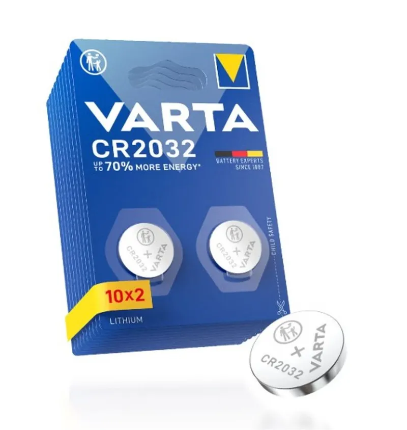 Alternativ bild 0 för VARTA Lithium Coin knappcellsbatteri CR2032, 2-pack x10
