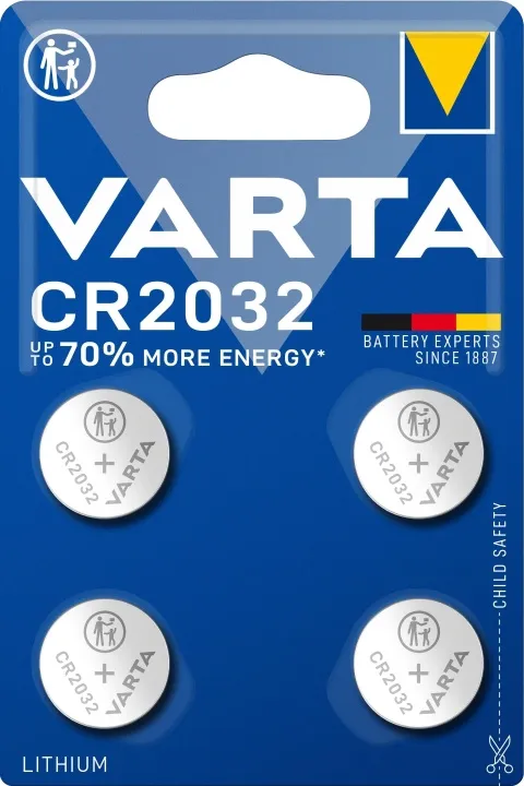 Alternativ bild 0 för VARTA Lithium Coin knappcellsbatteri CR2032, 4-pack