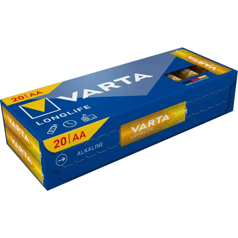 Bild 1 för VARTA Longlife Alkaline AA-batterier LR06, 20-pack