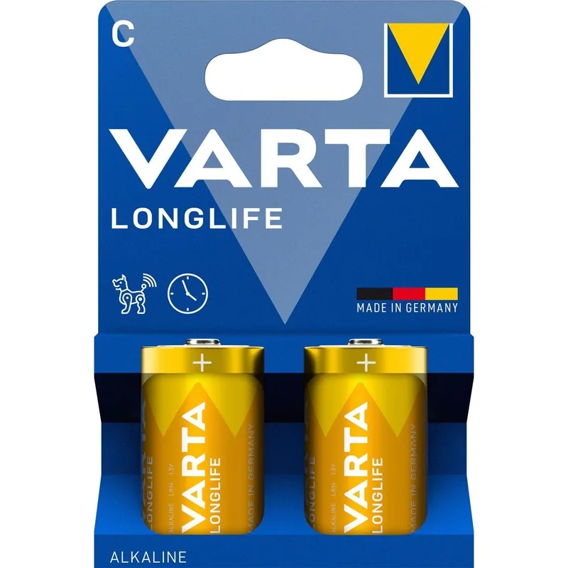 Bild 1 för Varta Longlife Alkaline C-batteri LR14 2-pack