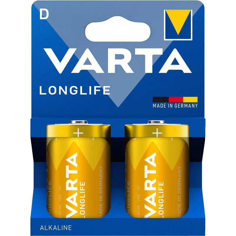 Bild 1 för Varta Longlife Alkaline D-batteri LR20 2-pack