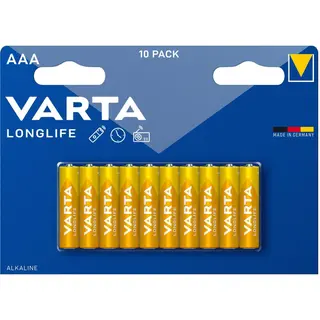 Produktfoto för Varta Longlife - Batteri 10 x AAA - alkaliskt