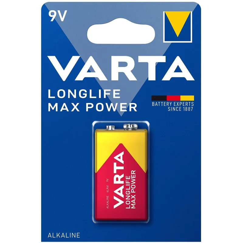 Bild 1 för Varta Longlife Max Power 4722 - Batteri 9V - alkaliskt
