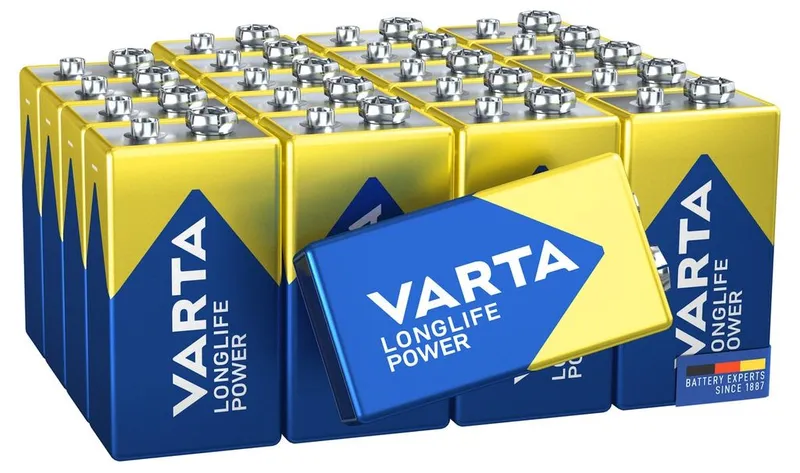 Alternativ bild 0 för VARTA Longlife Power 9V batteri SCAND, 20-pack