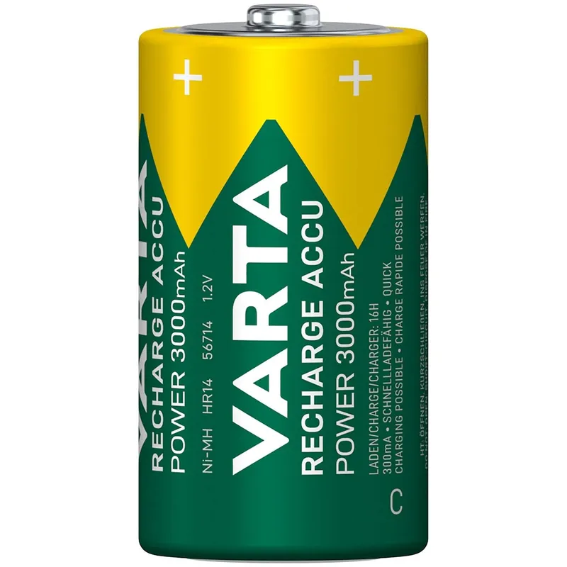 Bild 2 för Varta Power Accu - Batteri 2 x C - NiMH - (uppladdningsbara) - 3000 mAh