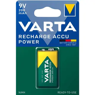 Produktfoto för Varta Power Accu - Batteri 9V - NiMH - (uppladdningsbara) - 170 mAh