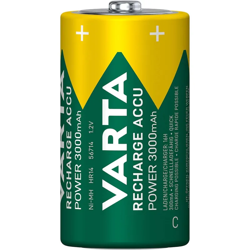 Bild 2 för Varta Recharge Accu Power Ni-MH C-batteri 3000 mAh, 2-pack