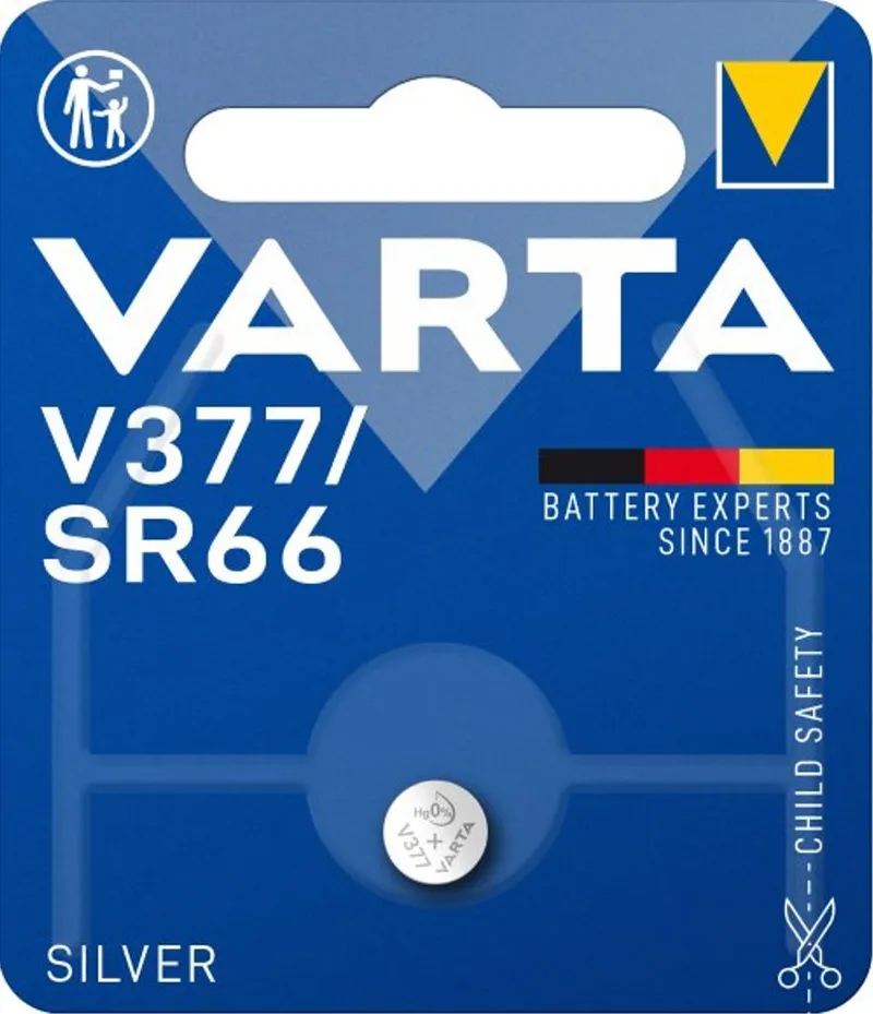 Alternativ bild 0 för Varta V 377 - Batteri SR66 - silveroxid - 27 mAh
