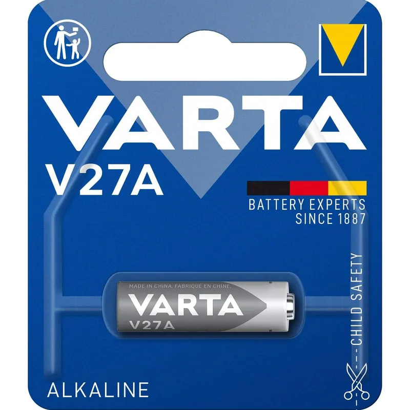 Bild 1 för Varta V27A, Engångsbatteri, LR27A, Alkalisk, 12 V, 1 styck, 19 mAh