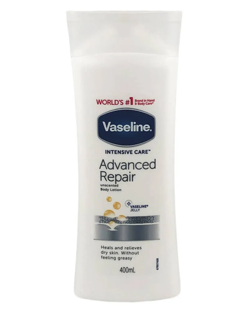 Bild 2 för Vaseline Advanced Repair Unscented Body Lotion 400 ml