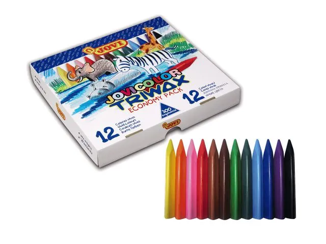 Alternativ bild 0 för Vaxkrita trekantig 12 färger