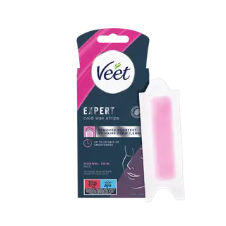 Produktfoto för Veet Expert Vaxremsor Normal hud för ansikte 16 st