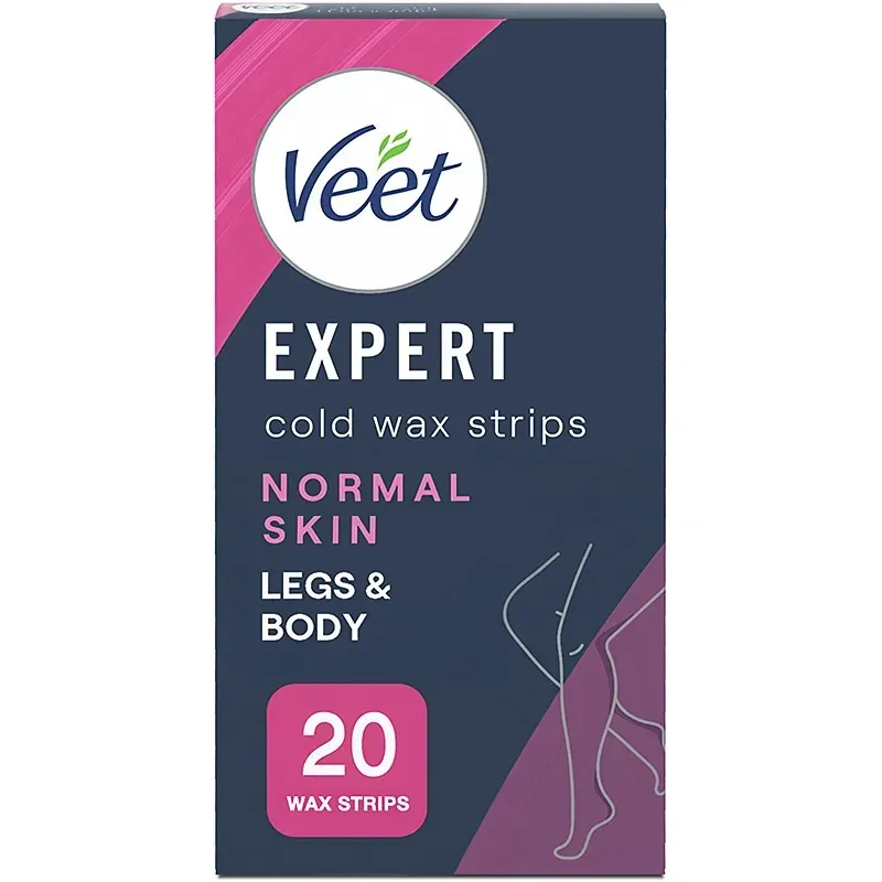 Bild 1 för Veet Expert Vaxremsor Normal hud för ben & kropp 20 st
