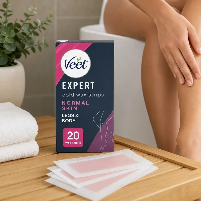 Bild 2 för Veet Expert Vaxremsor Normal hud för ben & kropp 20 st