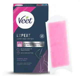 Produktfoto för Veet Expert Vaxremsor Normal hud för ben & kropp 40 st