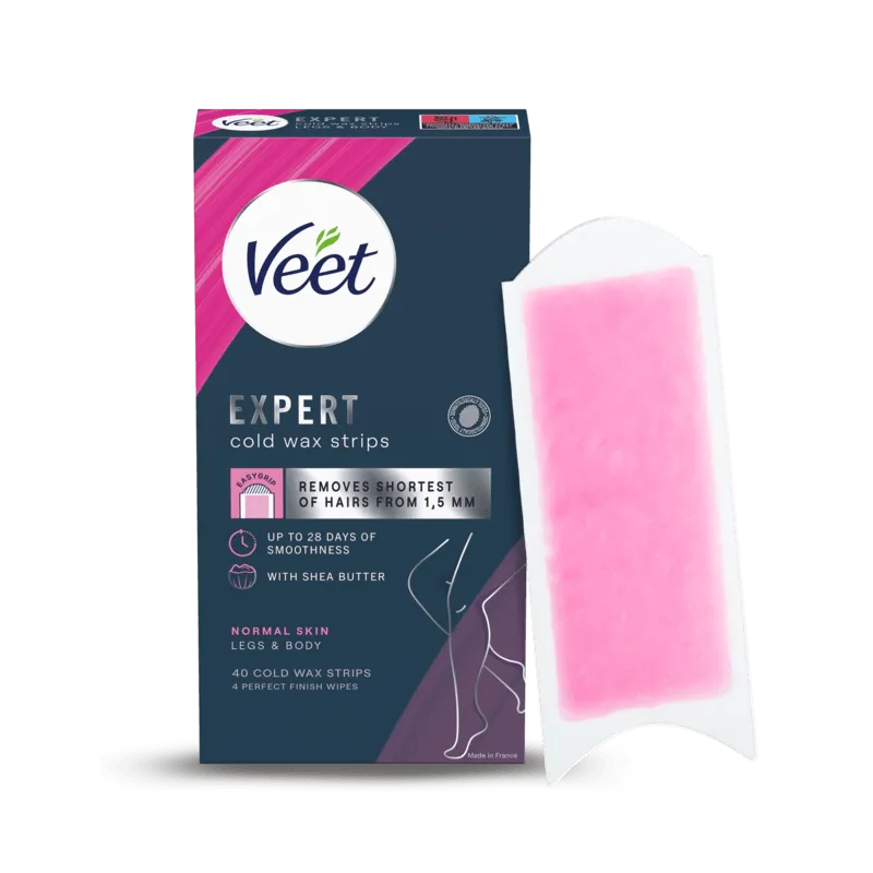 Bild 1 för Veet Expert Vaxremsor Normal hud för ben & kropp 40 st