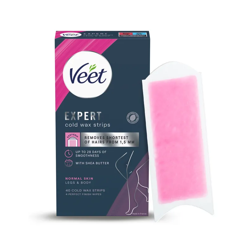 Bild 2 för Veet Expert Vaxremsor Normal hud för ben & kropp 40 st