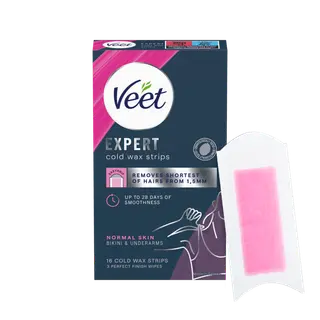 Produktfoto för Veet Expert Vaxremsor Normal hud för bikini & underarm 16 st