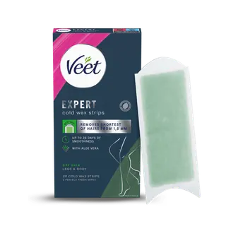 Produktfoto för Veet Expert Vaxremsor Torr hud för ben & kropp 20 st