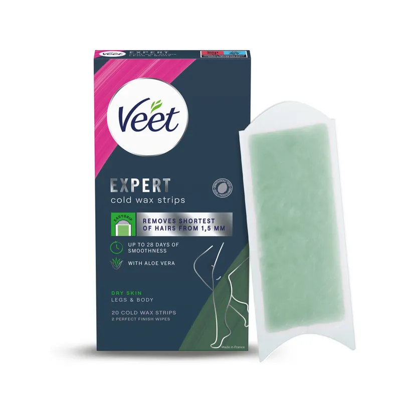 Bild 2 för Veet Expert Vaxremsor Torr hud för ben & kropp 20 st