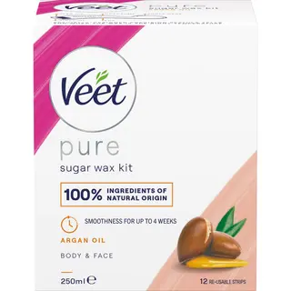 Produktfoto för Veet Pure Sugaring Wax med Arganolja Kropp & Ansikte 250 ml