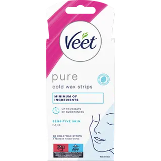 Produktfoto för Veet Pure Wax Strips Ansikte Känslig Hud 20 st