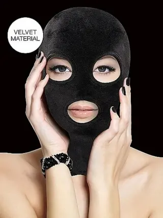 Produktfoto för Velvet & Velcro Mask with Eye and Mouth Opening