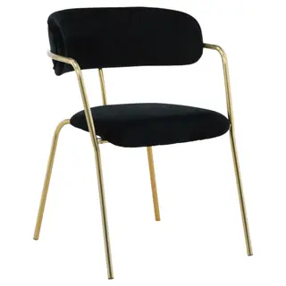 Produktfoto för Venture Design, Arrow Matstol svart/mässing 2-pack
